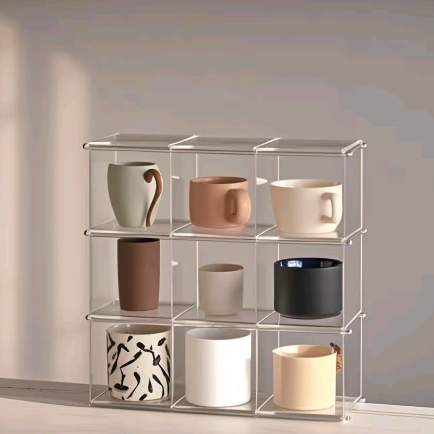 Coffee Tea Station - Rak Pajangan Akrilik Rak Penyimpanan Cangkir