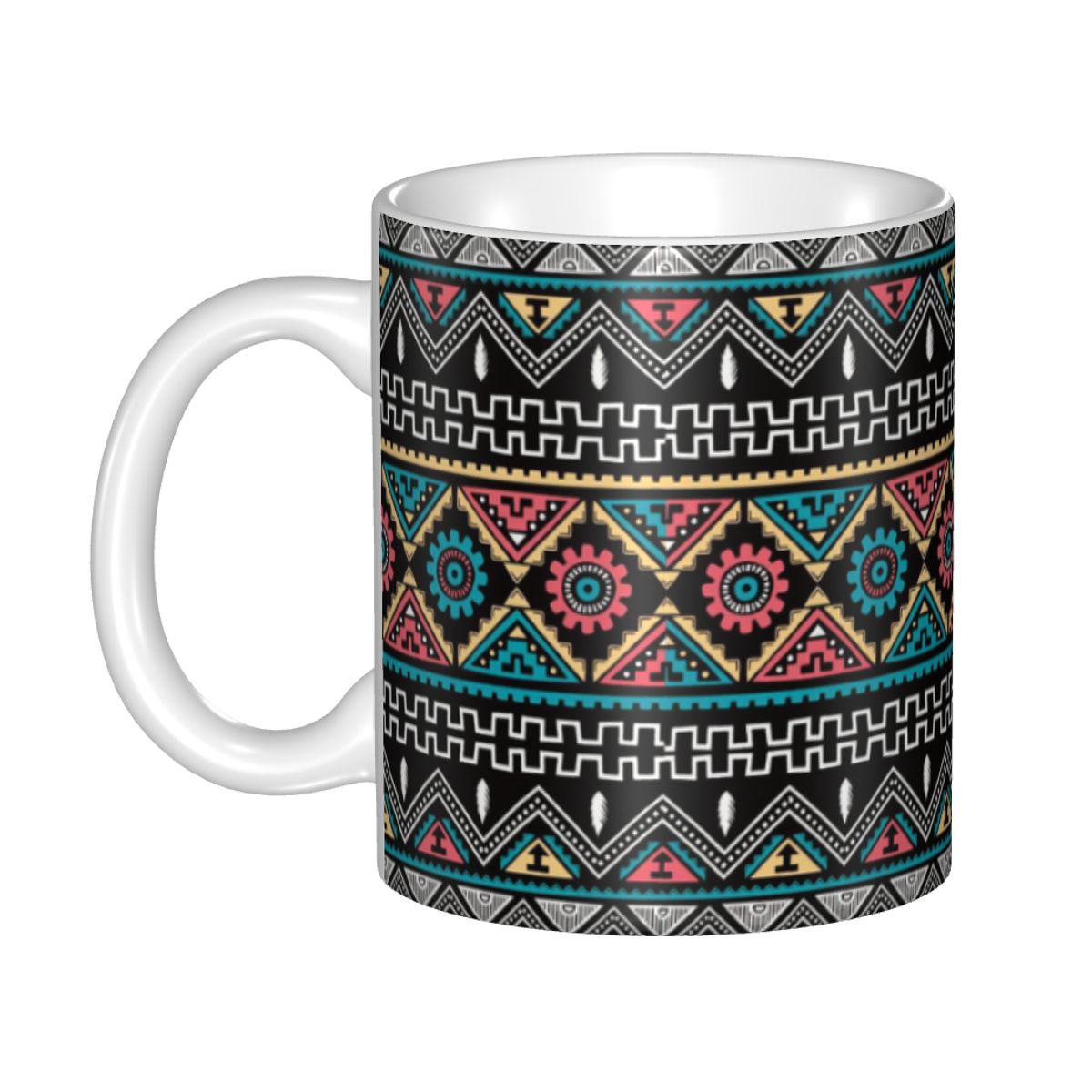Wallpaper Coffee And Tea - Mug Keramik DIY Motif Bohemian untuk