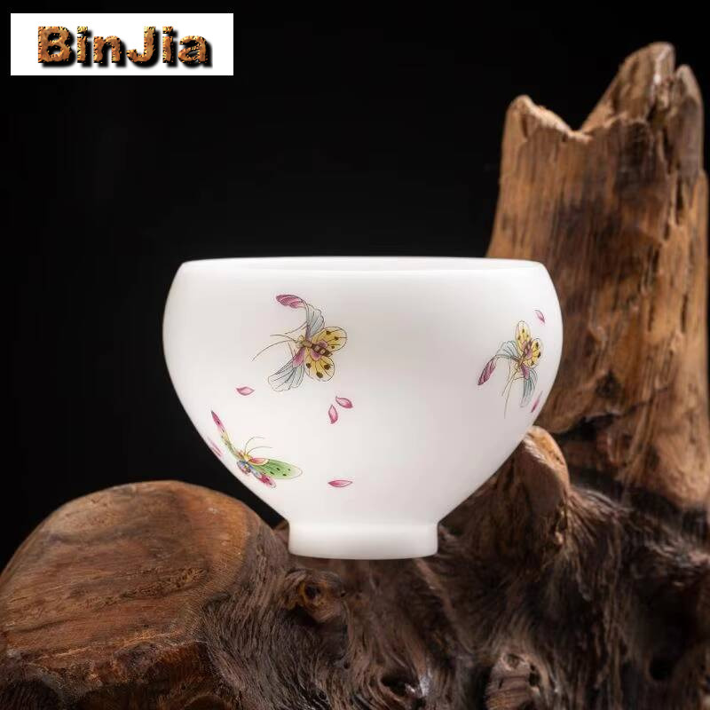 Coffee Tea Love - Cangkir Teh Porselen Putih Jade Lemak