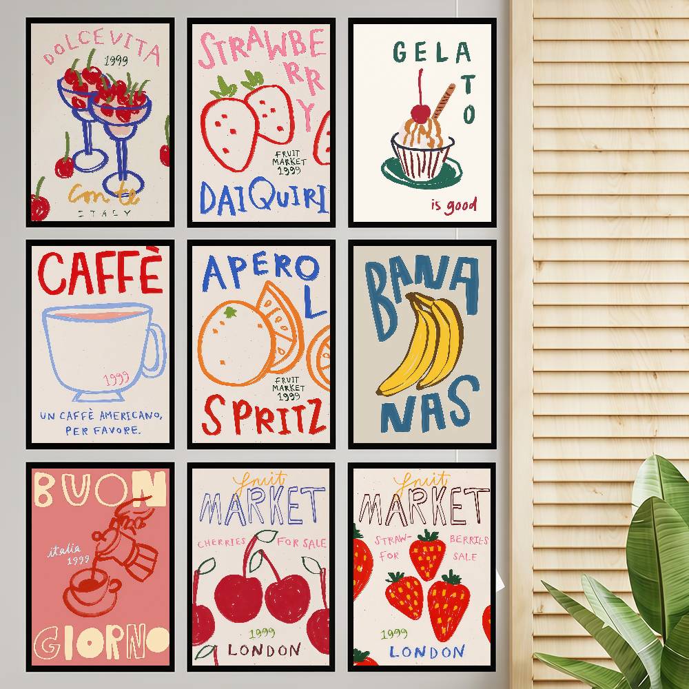 Wallpaper Coffee And Tea - Poster Vintage Klasik Kopi dan Teh