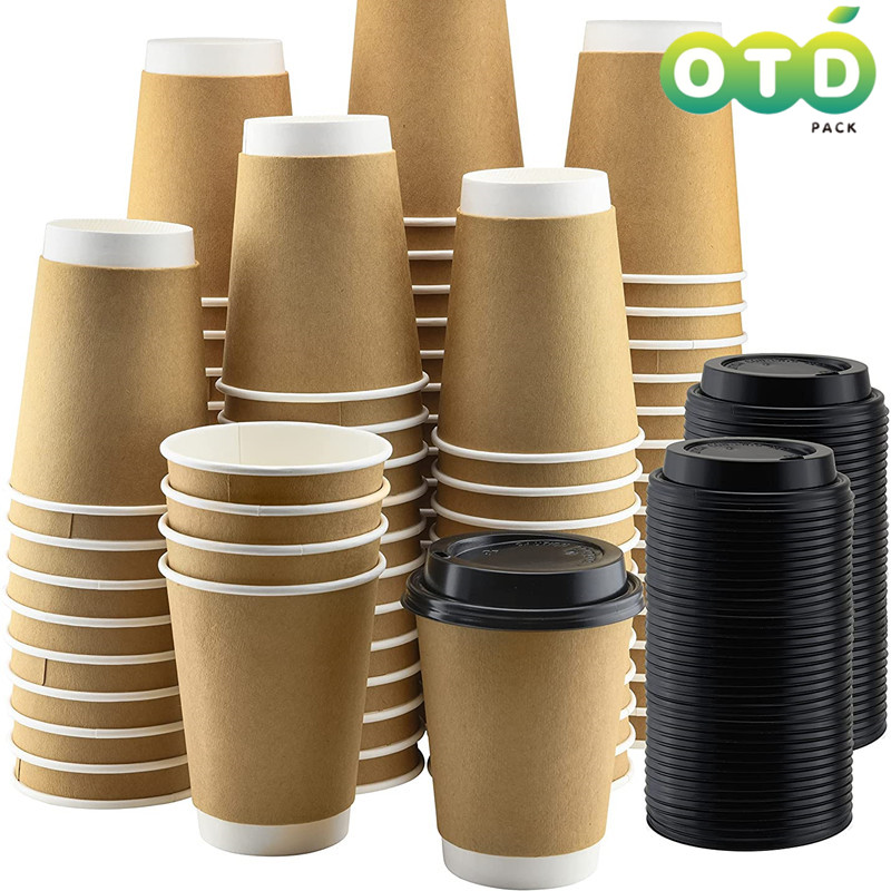 Wallpaper Coffee And Tea - Cangkir kertas berdinding ganda dengan tutup,