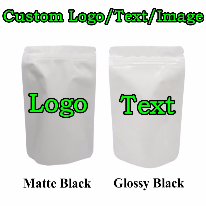 Coffee Tea Day - 100PCS Kantong Ziplock Aluminium Foil Putih