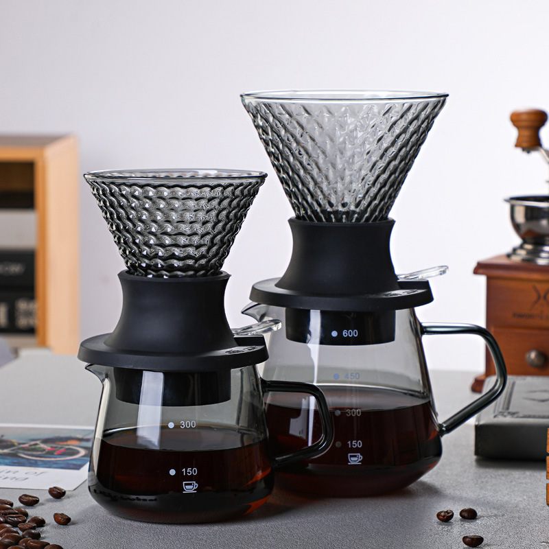 Coffee Dripper V60 - Cangkir Filter Kopi 400ML/600ML dari Kaca