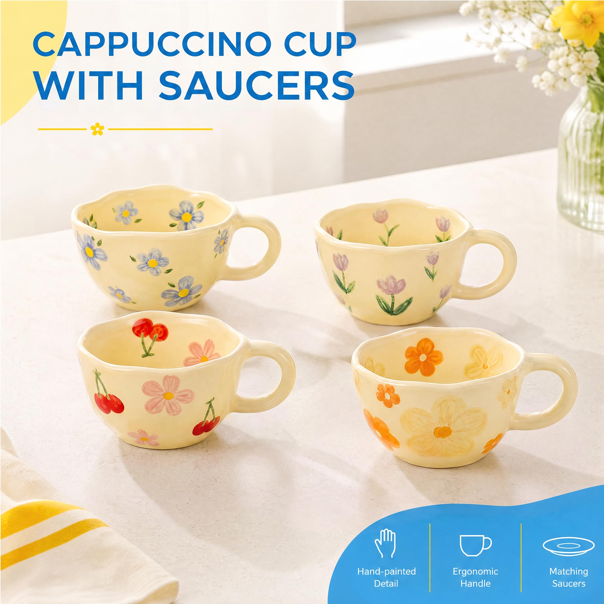 4 Buah Mug Kopi Unik Berlukis  - Coffee Tea Love ulasan dan harga