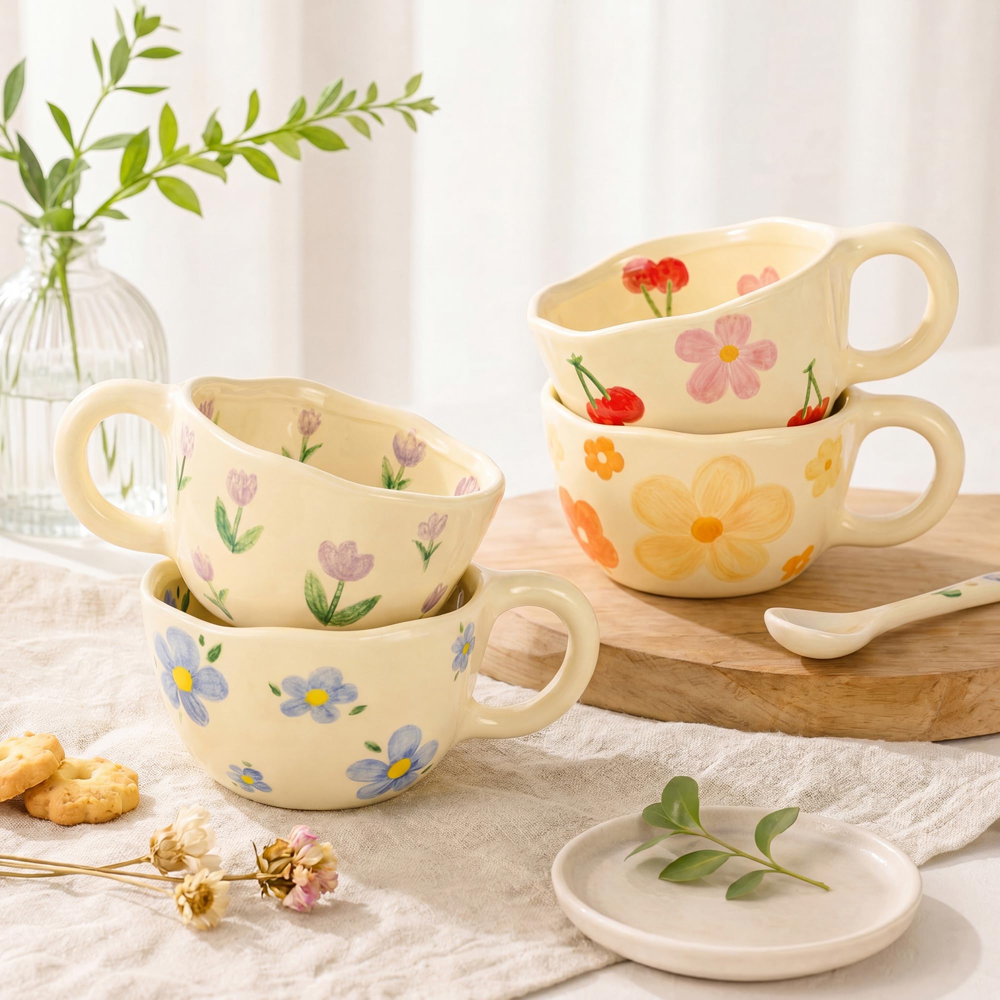 4 Buah Mug Kopi Unik Berlukis  - Coffee Tea Love ulasan dan harga