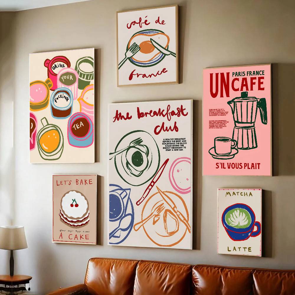 Poster Retro Kertas Lukisan Se - Wallpaper Coffee And Tea ulasan dan harga