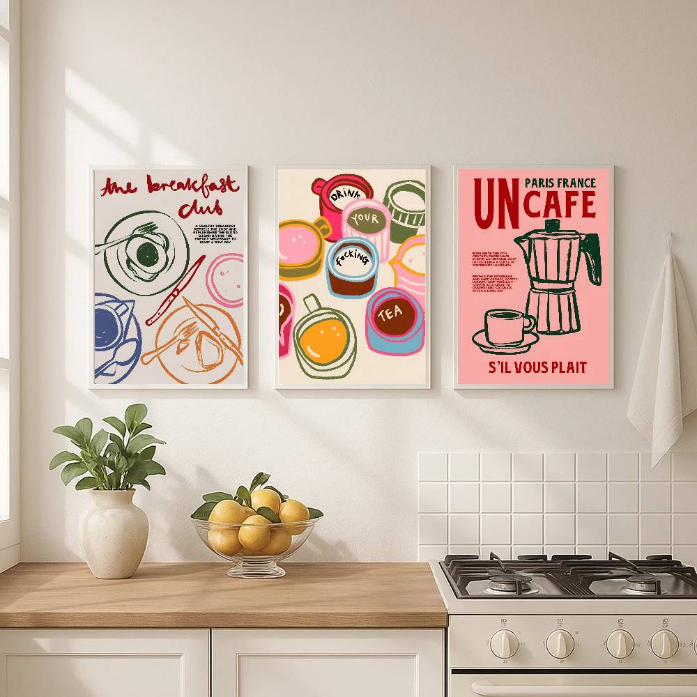 Poster Retro Kertas Lukisan Se - Wallpaper Coffee And Tea ulasan dan harga