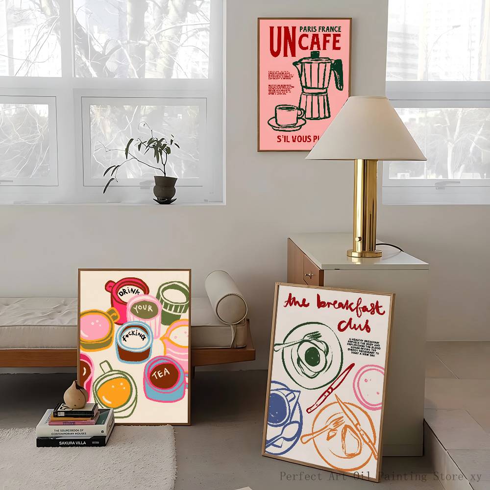 Poster Retro Kertas Lukisan Se - Wallpaper Coffee And Tea ulasan dan harga