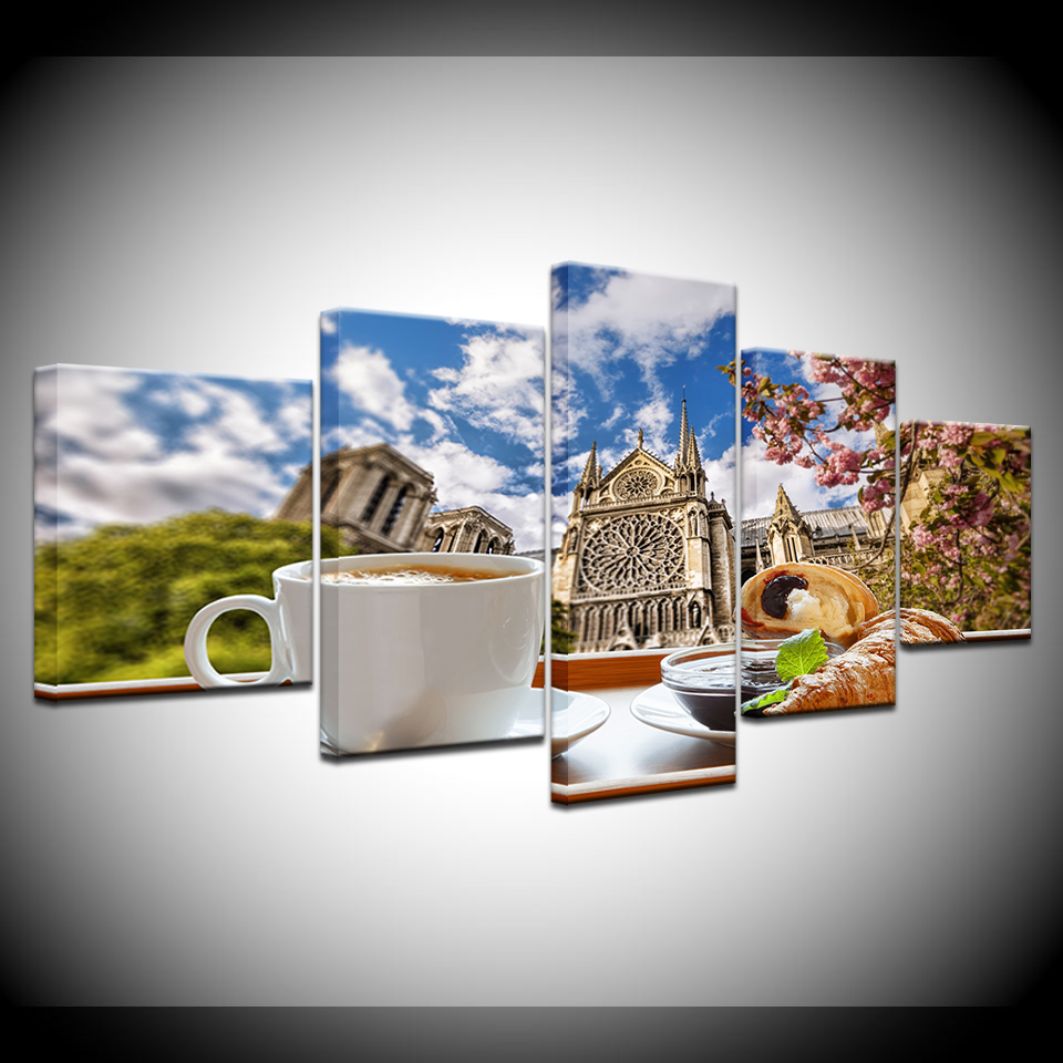 Kanvas lukisan teh waktu roti  - Wallpaper Coffee And Tea ulasan dan harga