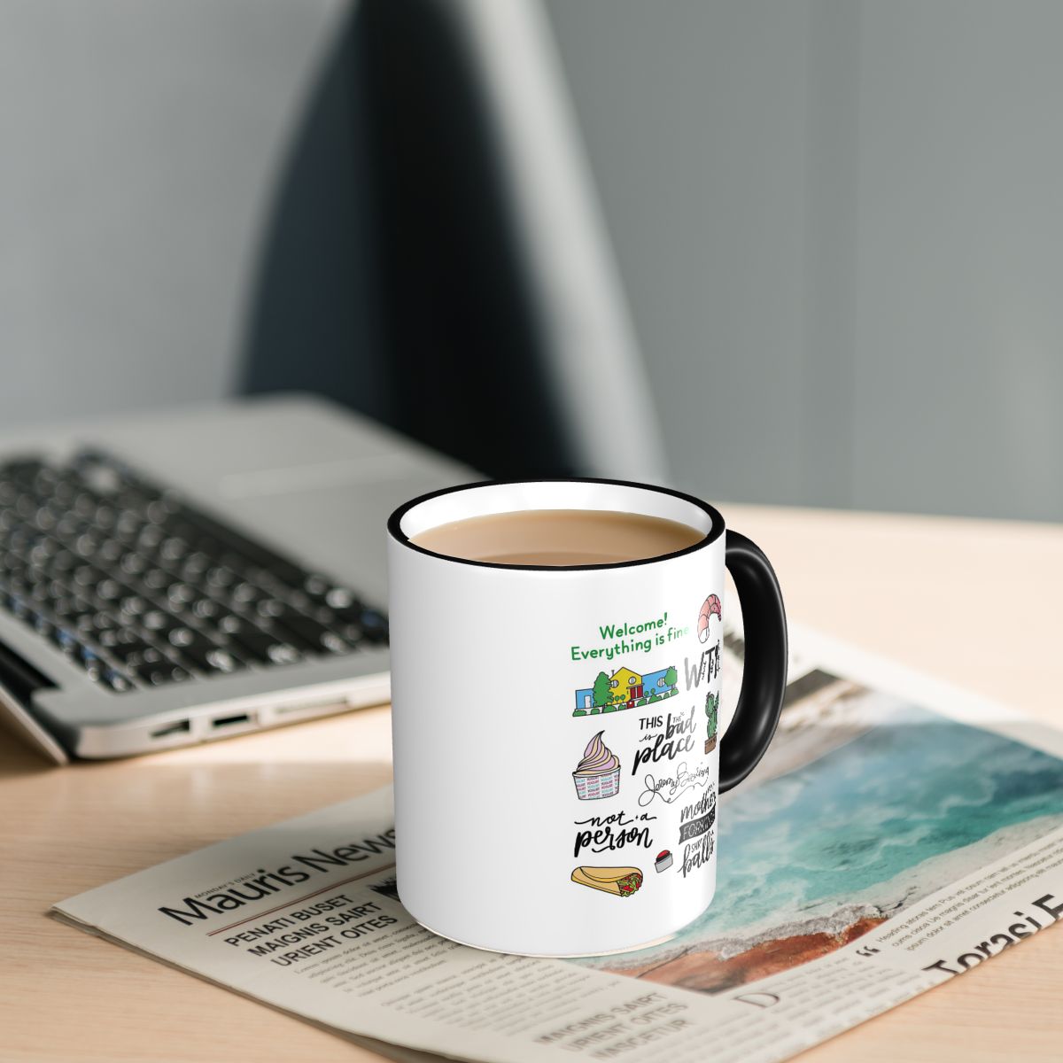 Mug Seni Acara TV The Good Pla - Coffee Tea Place ulasan dan harga