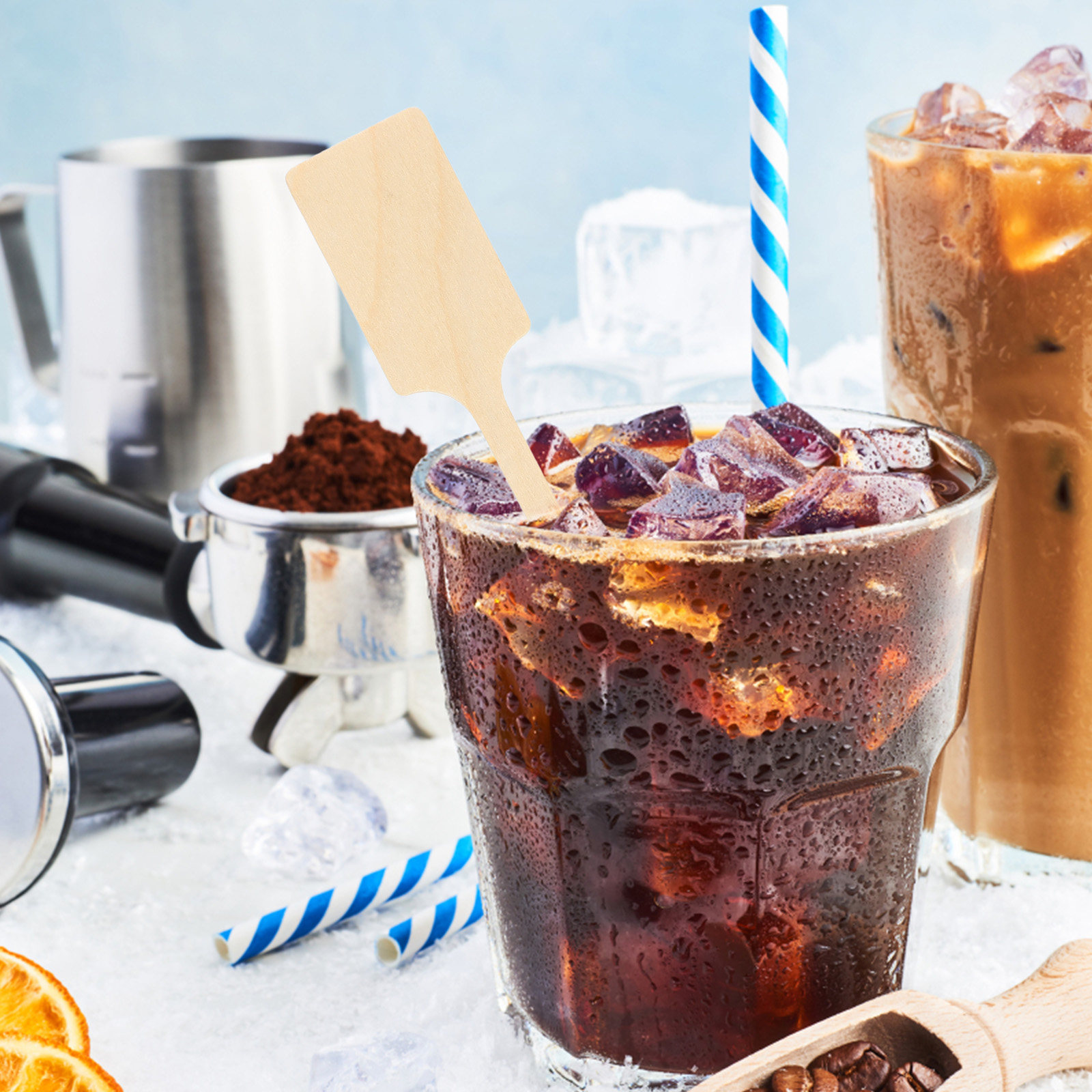 100Pcs Pengaduk Kopi Kayu Seka - Juice Tea Coffee ulasan dan harga
