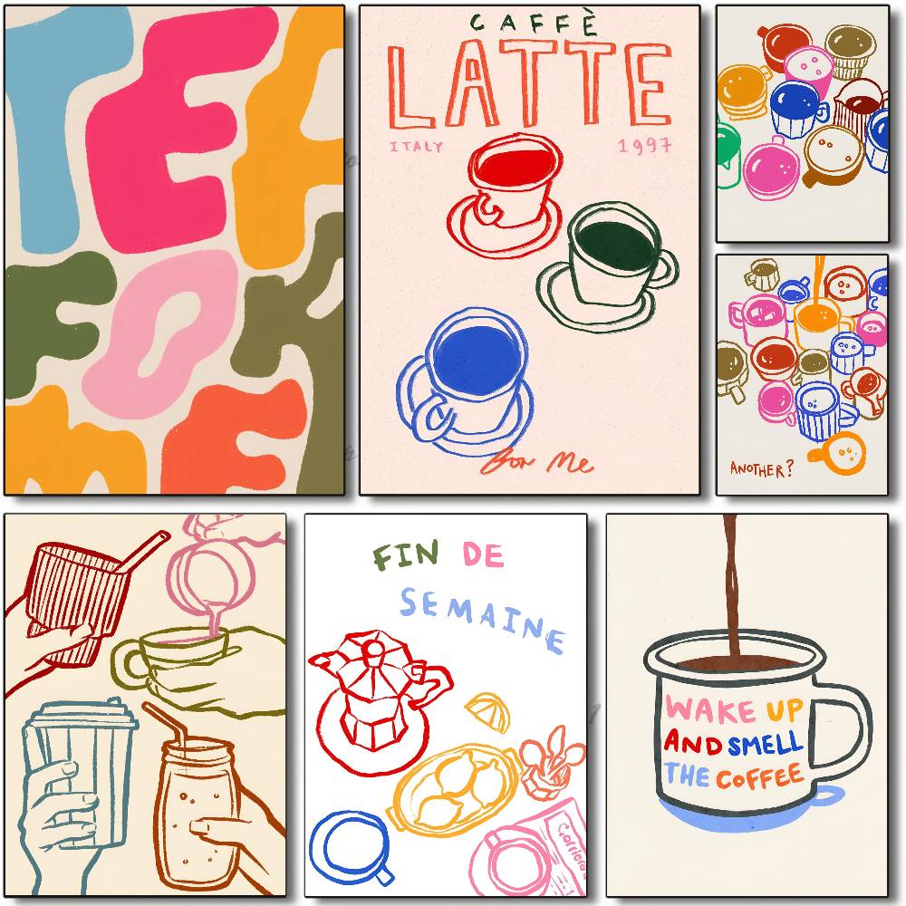 Poster Teh Kopi Latte Dapur Re - Wallpaper Coffee And Tea ulasan dan harga