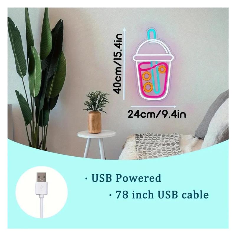 Tanda Neon Boba Tea, Lampu Teh - Wallpaper Coffee And Tea ulasan dan harga