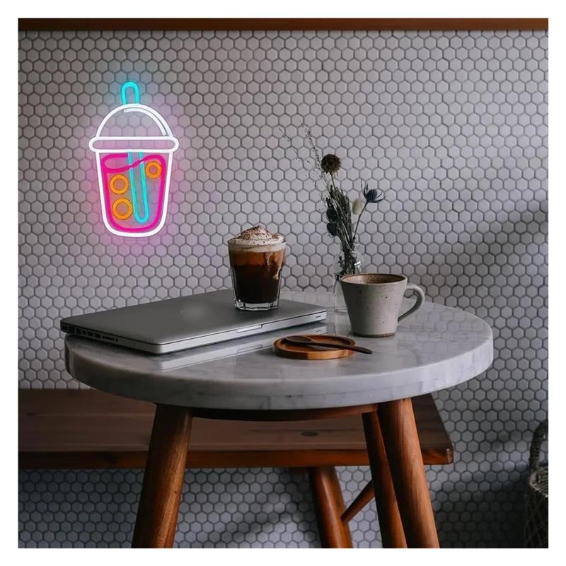 Tanda Neon Boba Tea, Lampu Teh - Wallpaper Coffee And Tea ulasan dan harga