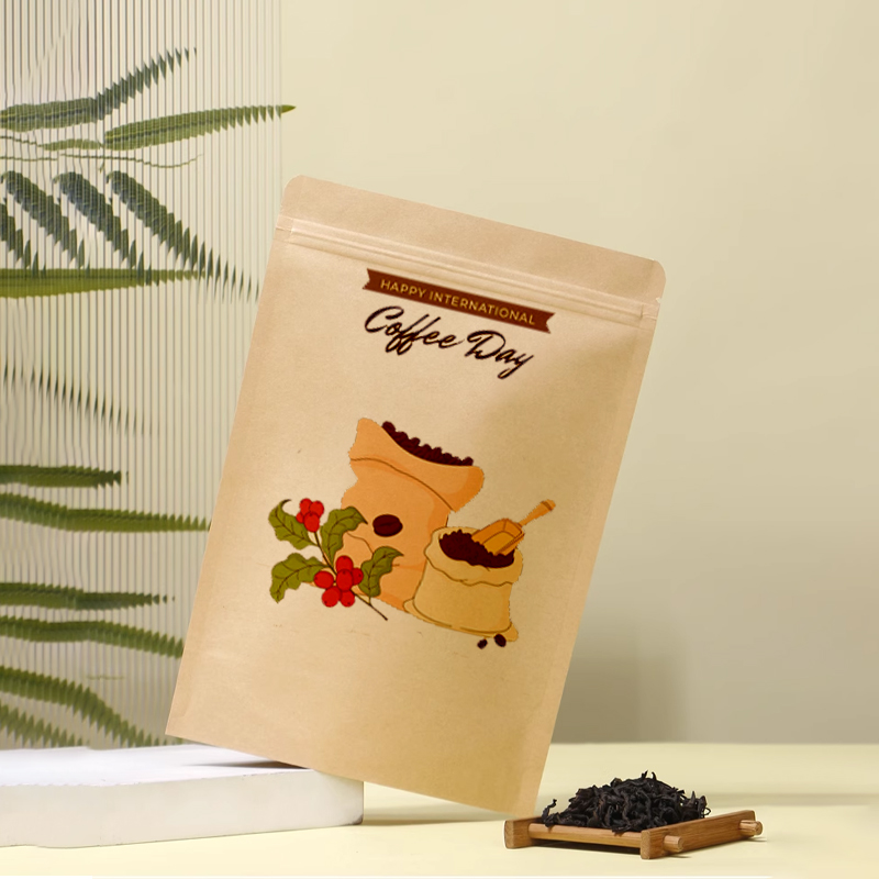 Kantong Zipper Kertas Kraft Ce - Coffee Tea Day ulasan dan harga