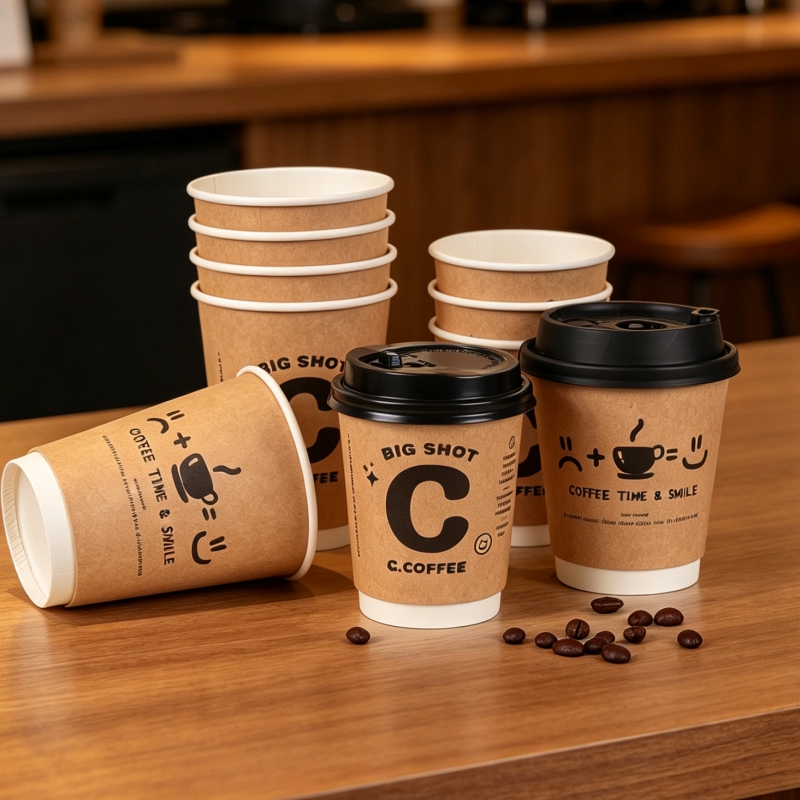 50 Buah Gelas Kopi Kertas Kraf - Wallpaper Coffee And Tea ulasan dan harga