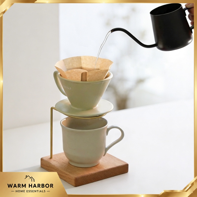 Penyangga Kopi Pour Over Kayu  - Coffee Dripper V60 ulasan dan harga